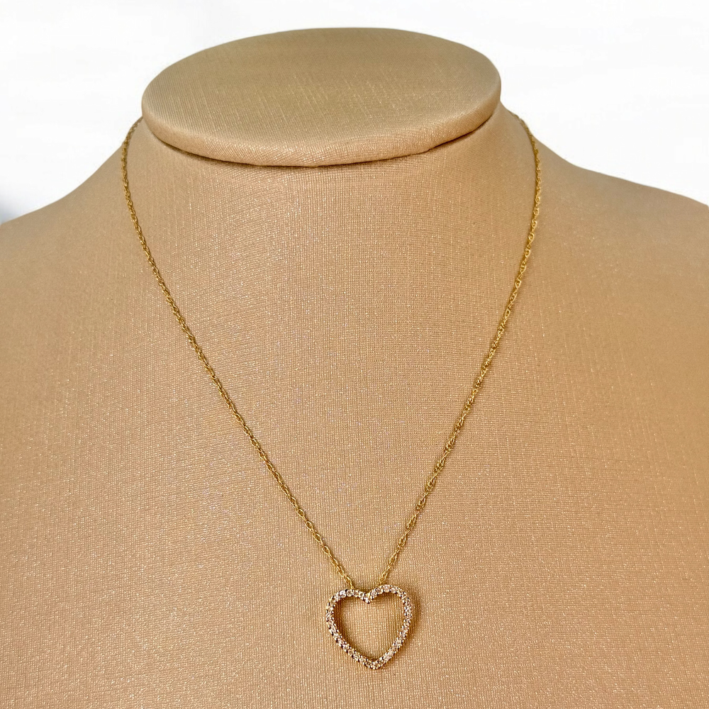 Heart With Diamond Necklace