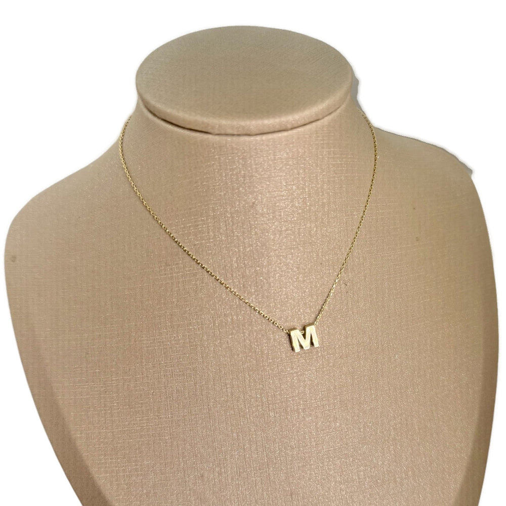 Initial M Necklace