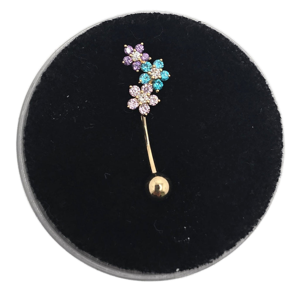 Floral navel piercing
