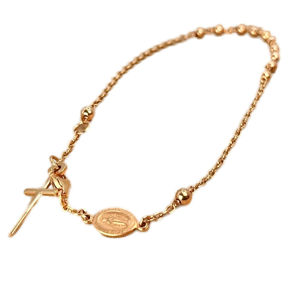 ROSE GOLD ROSARY BRACELET