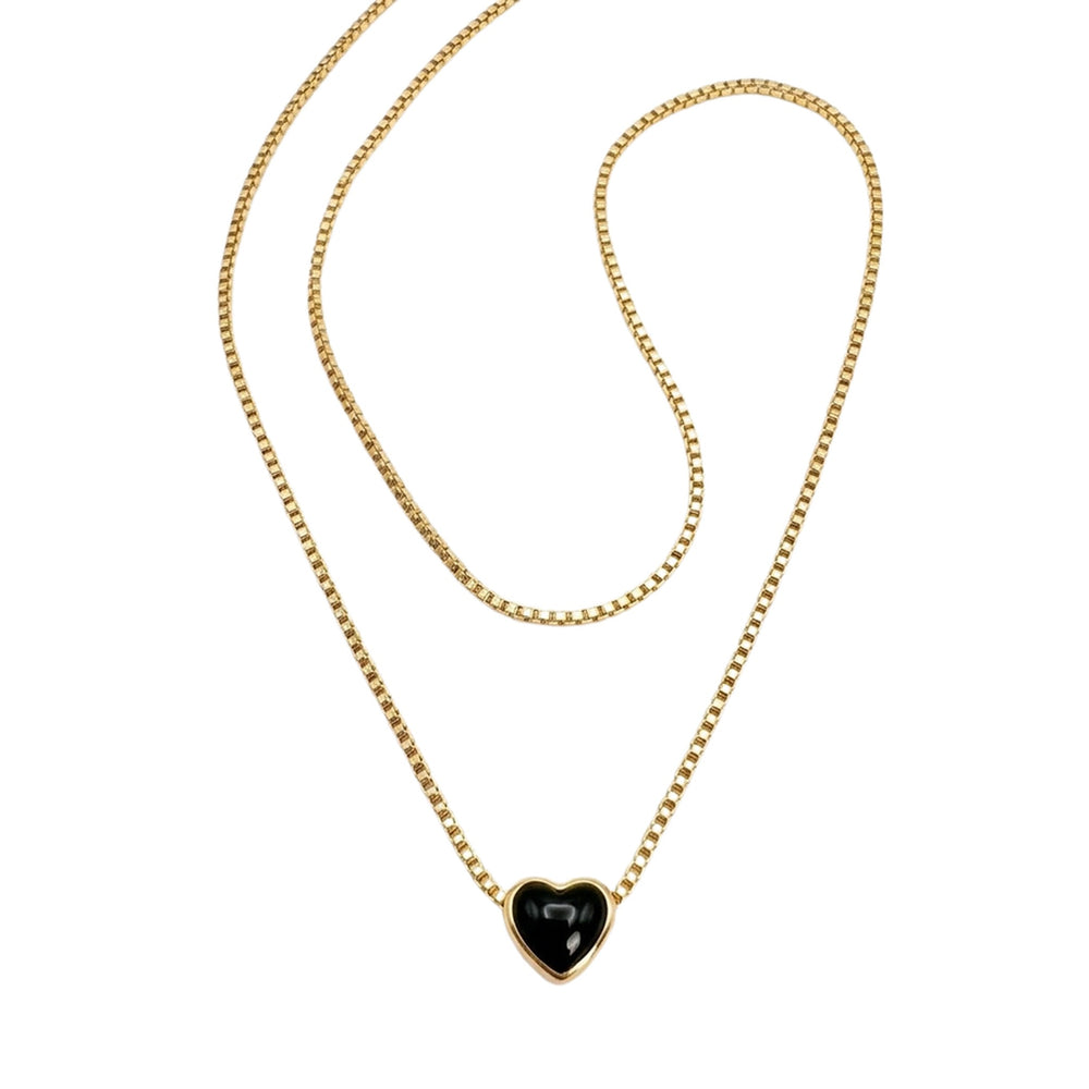 COLLAR DE CORAZÓN NEGRO