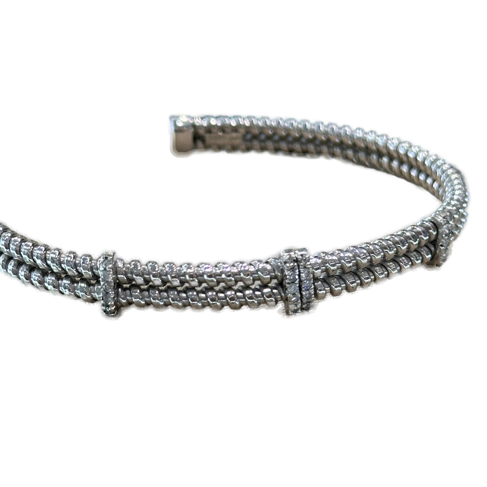 Pulsera de oro blanco