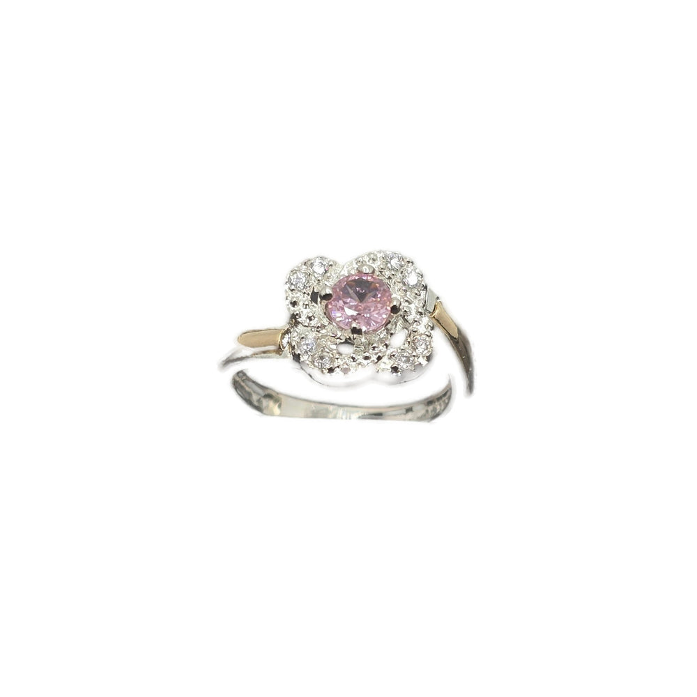 Pink floral ring