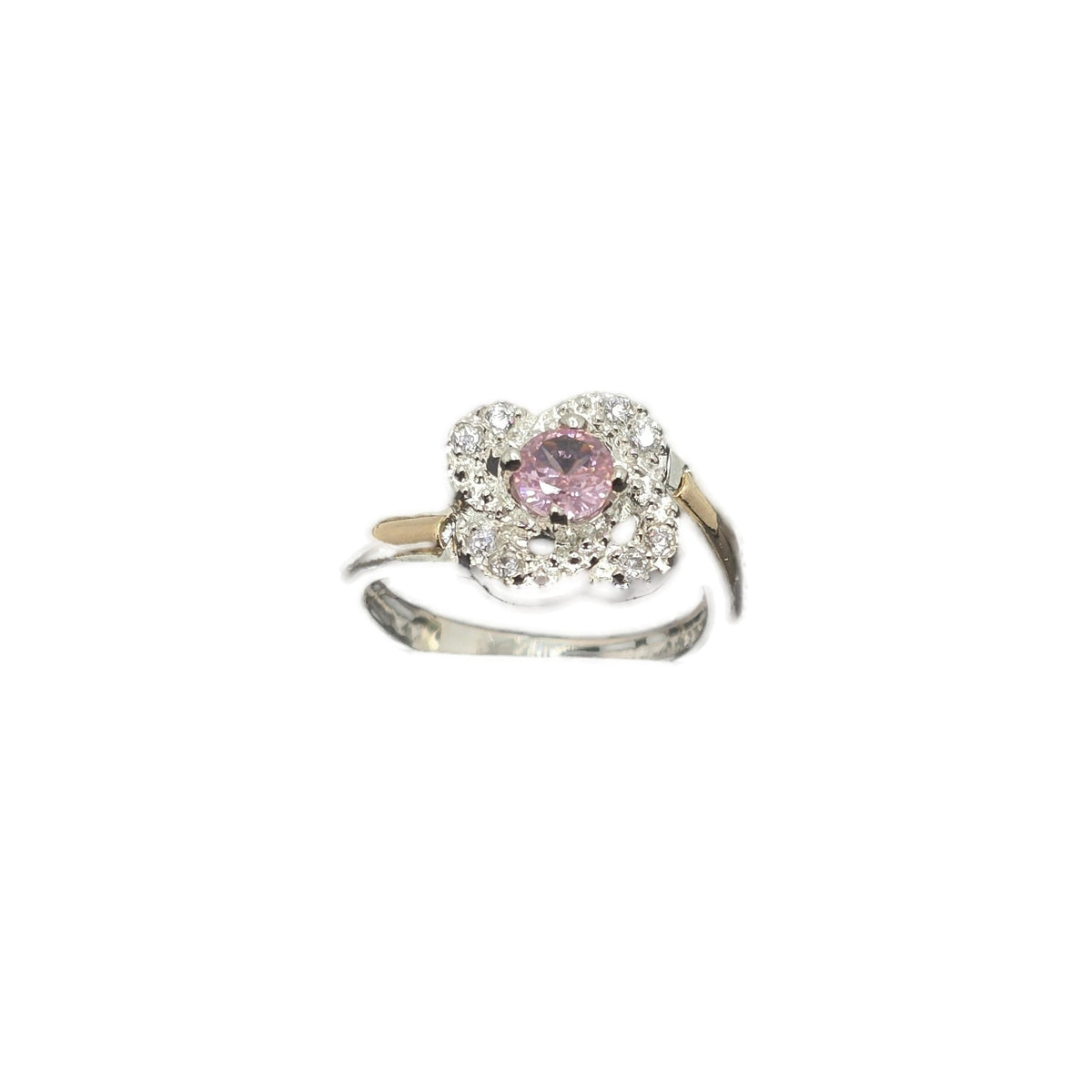 Anillo floral rosa