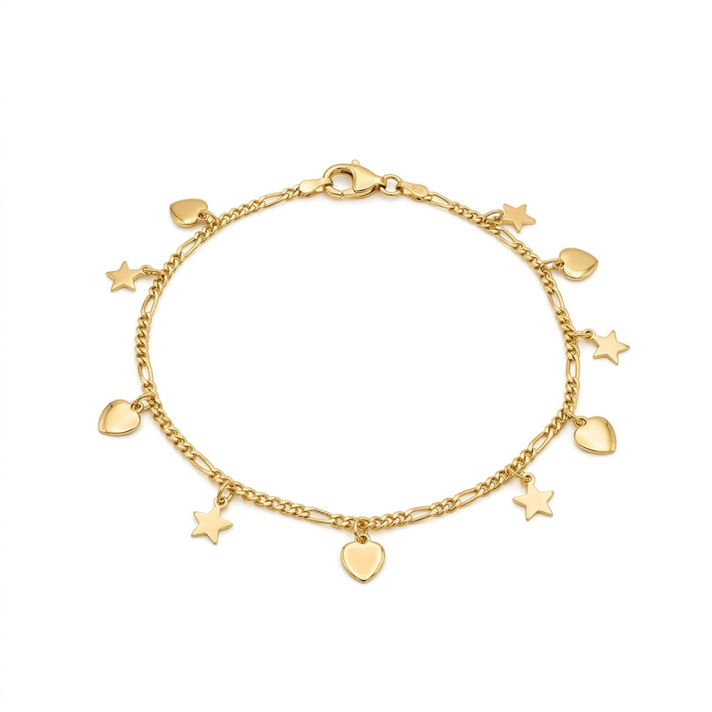 Hearts and Stars Anklet
