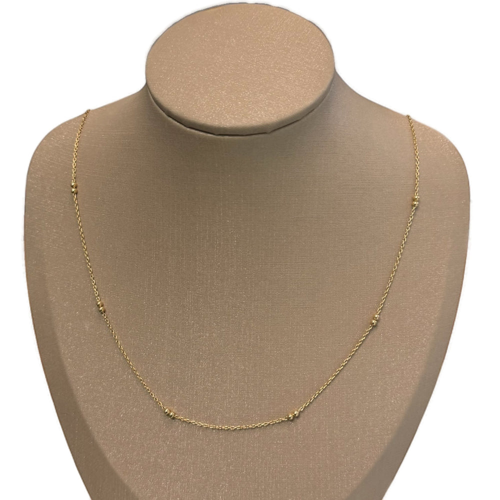 Gold Bead Chain Necklace