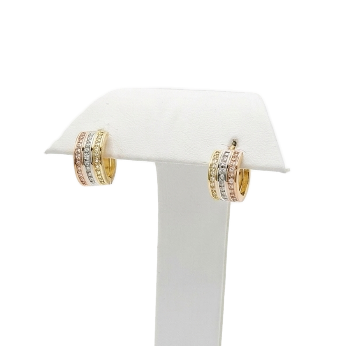 Three-Tone 14K Earrings