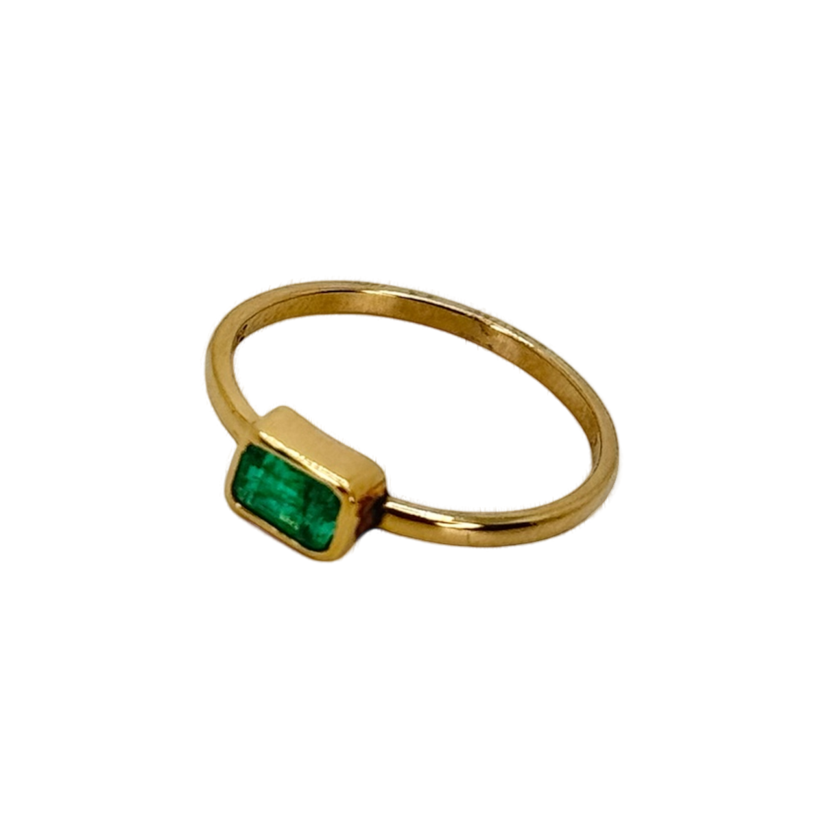 Anillo Esmeralda Oro amarillo 14K