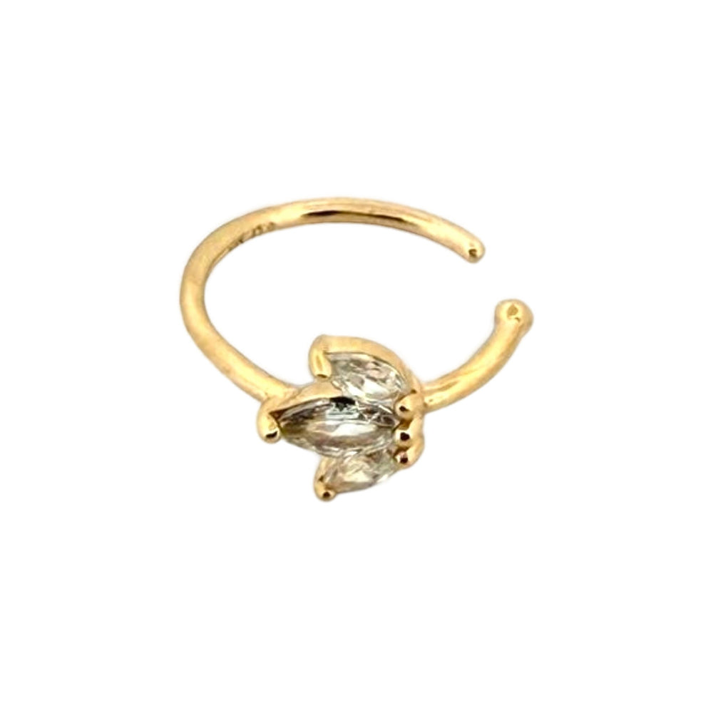 Crystal Bloom Ear Cuff
