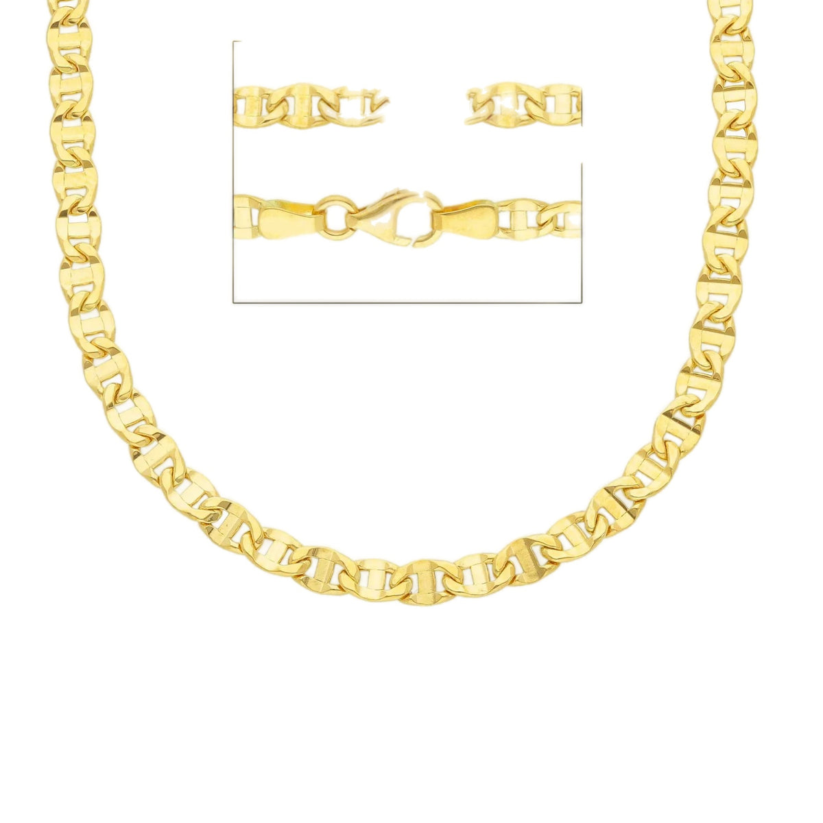 Flat Mariner Chain 24" 18K