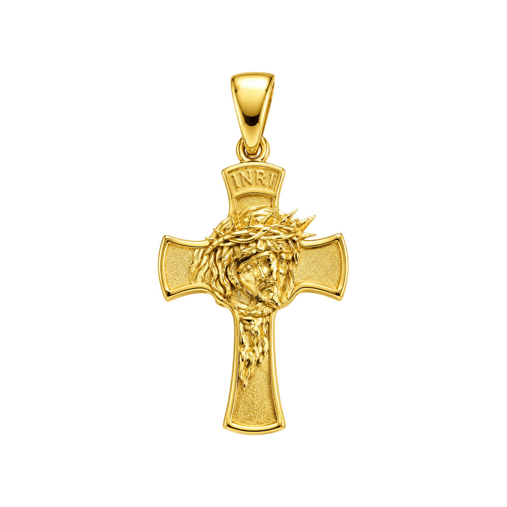 18K INRI Crucifix Pendant