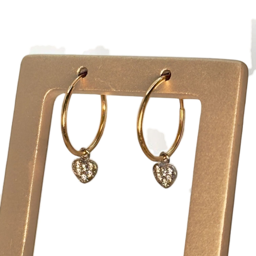 Heart white earrings 00002