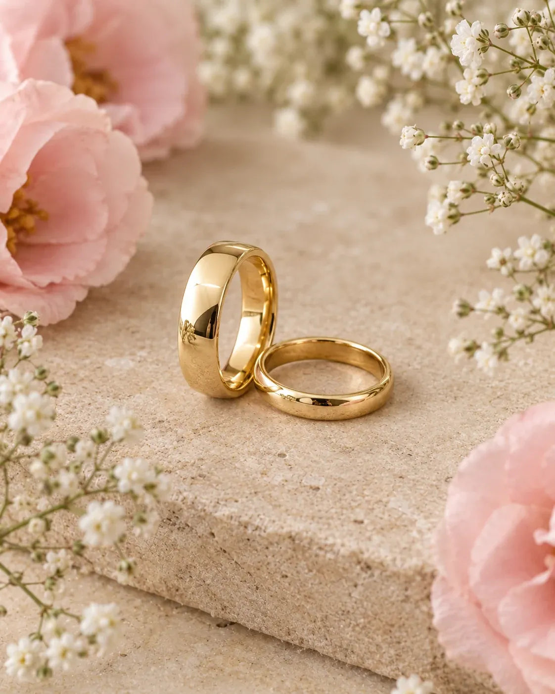 Pair of gold wedding bands