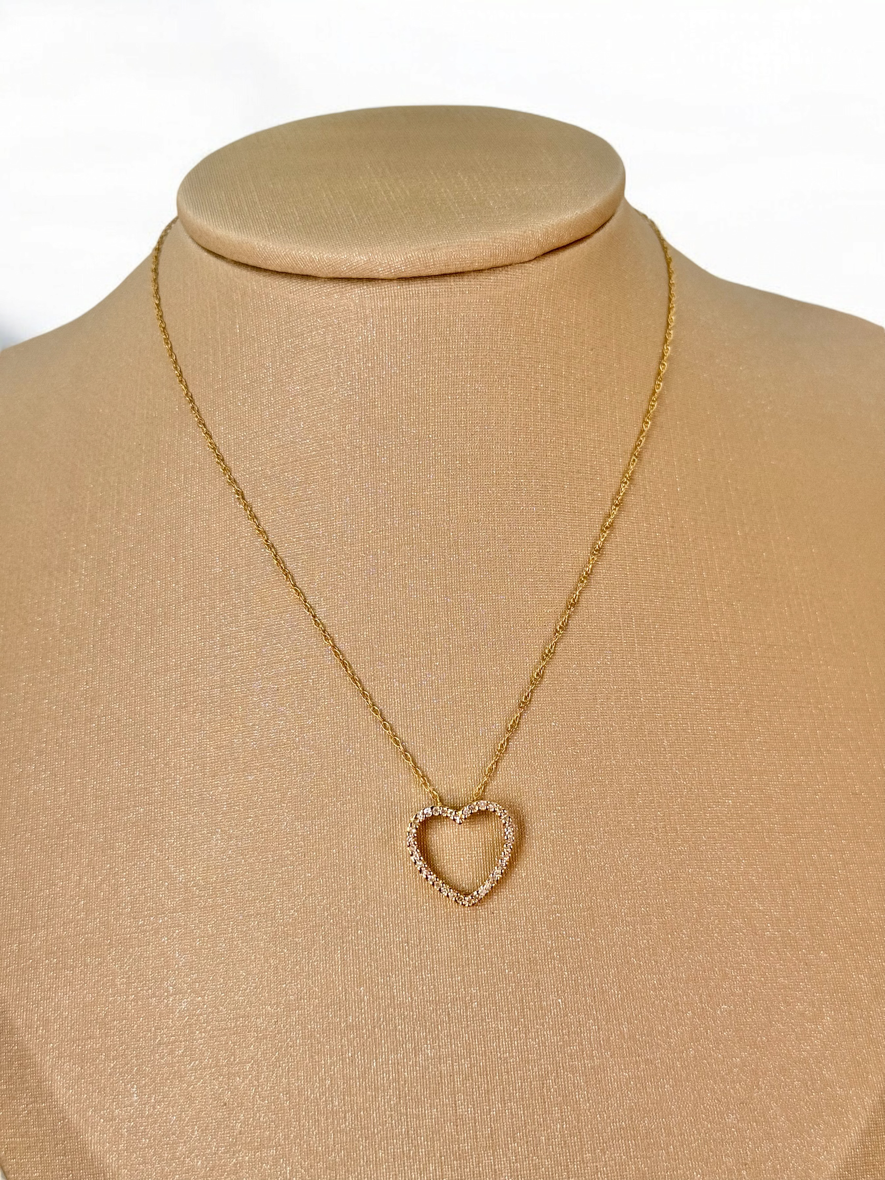 Heart With Diamond Necklace