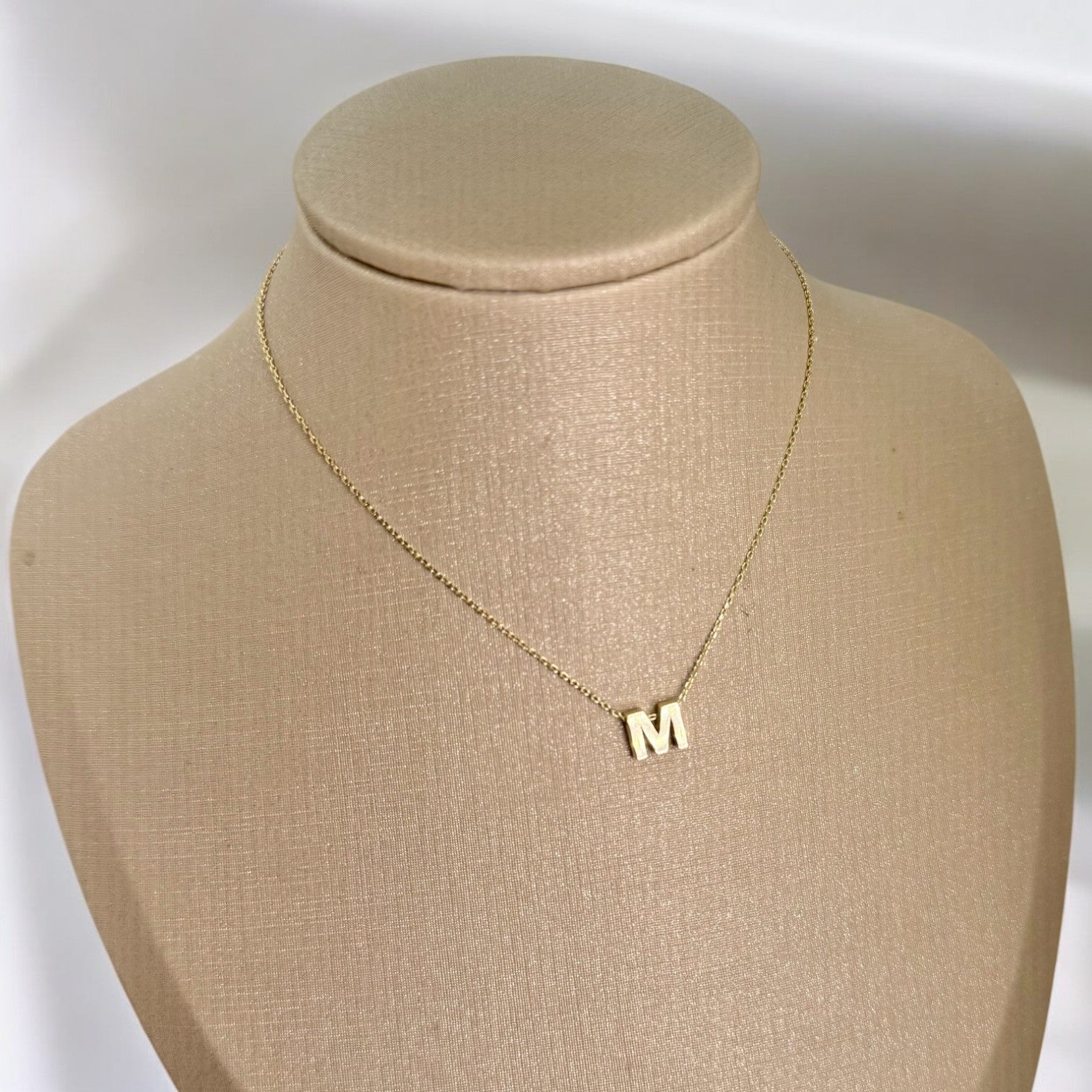 Initial M Necklace