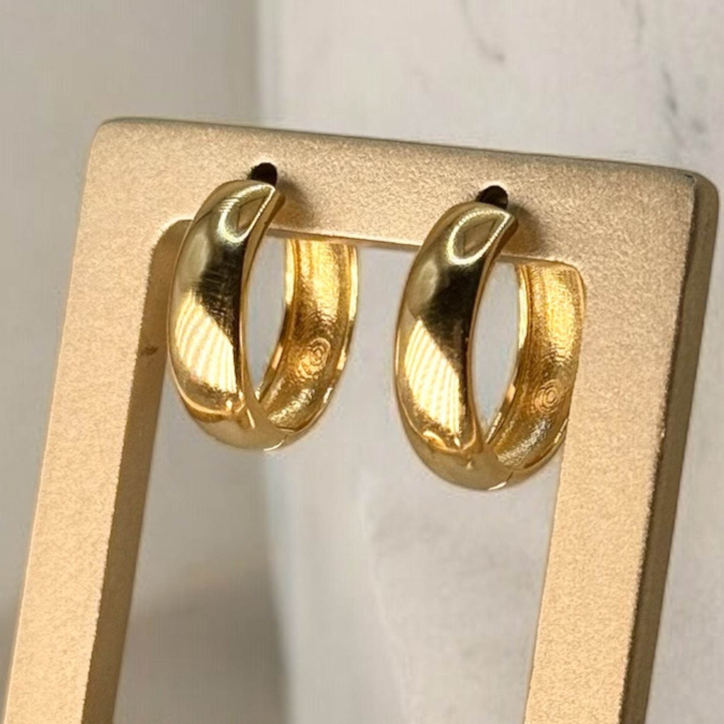 Gold Hoops Earrings