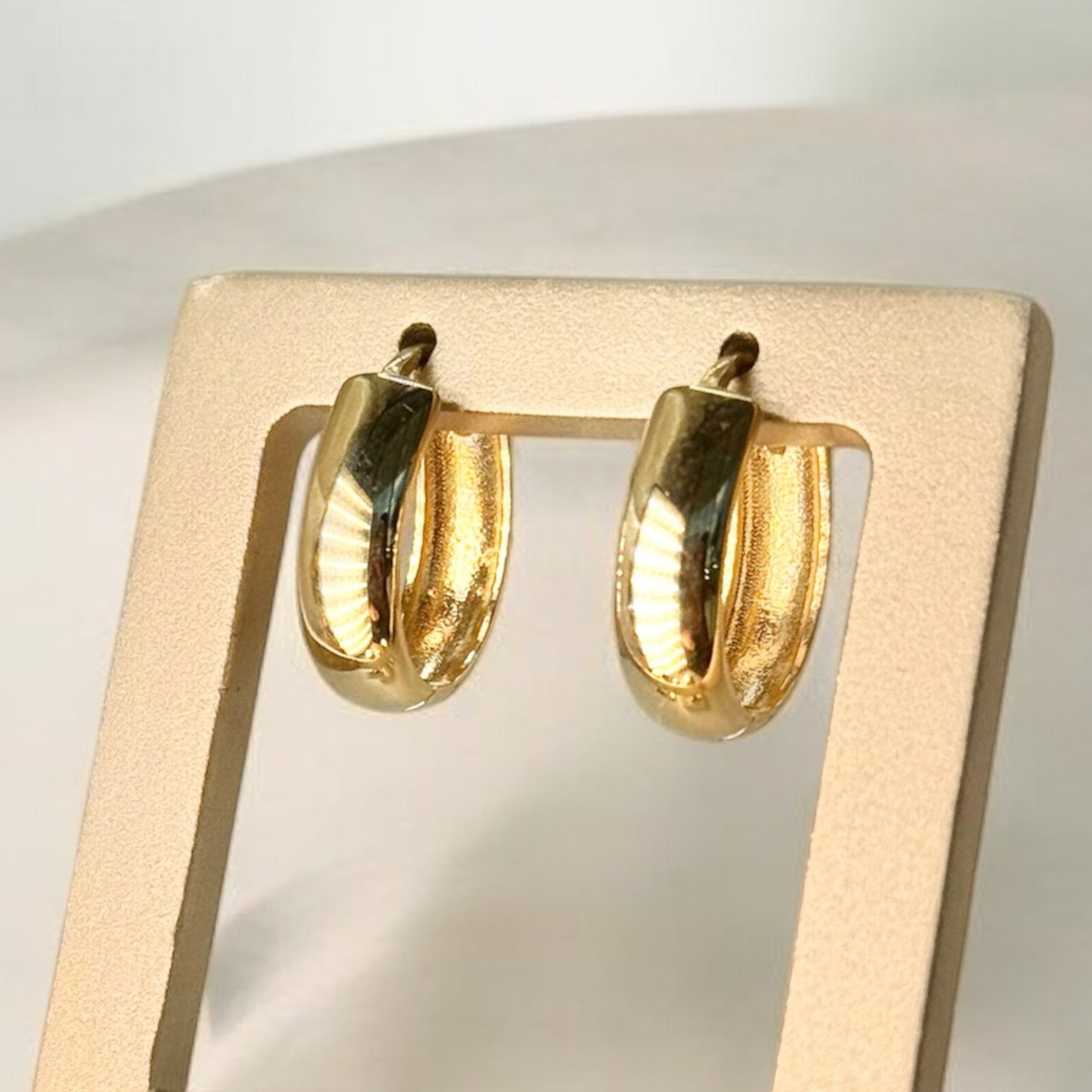 Pendientes de aros ovalados