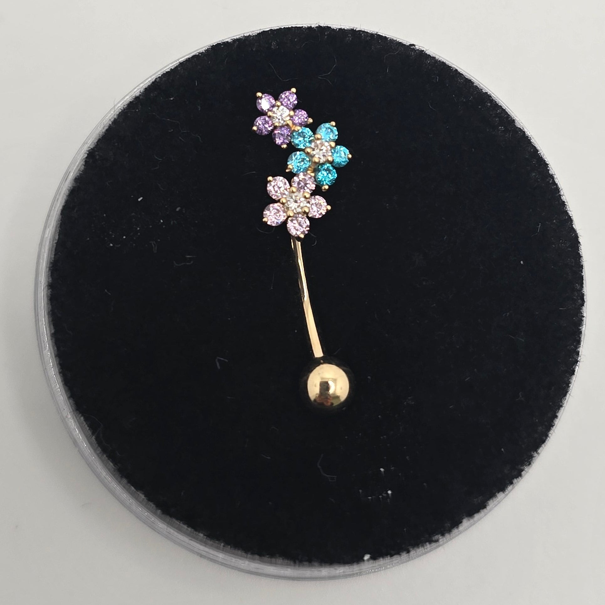 Floral navel piercing