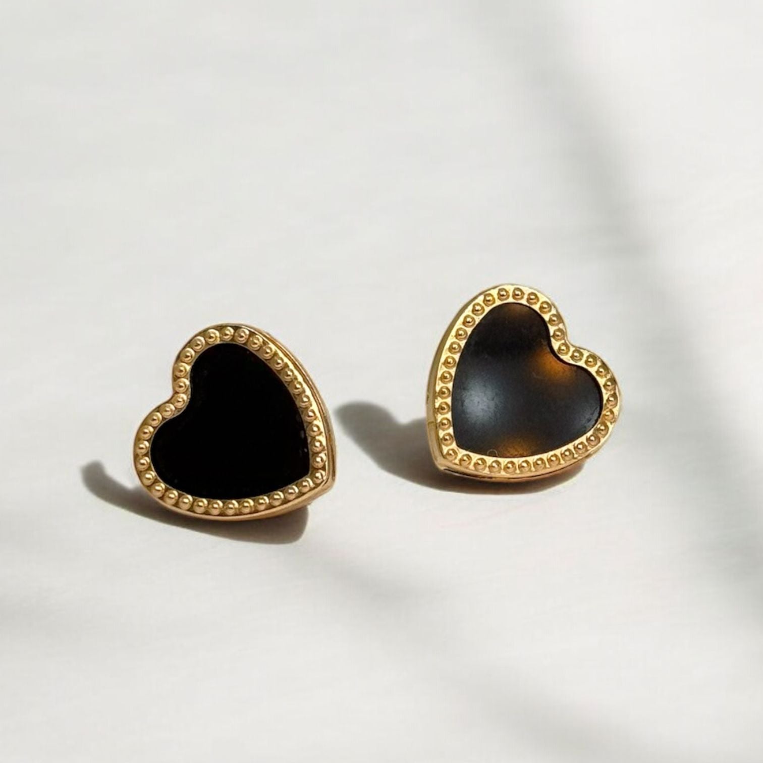 Black Heart Earring