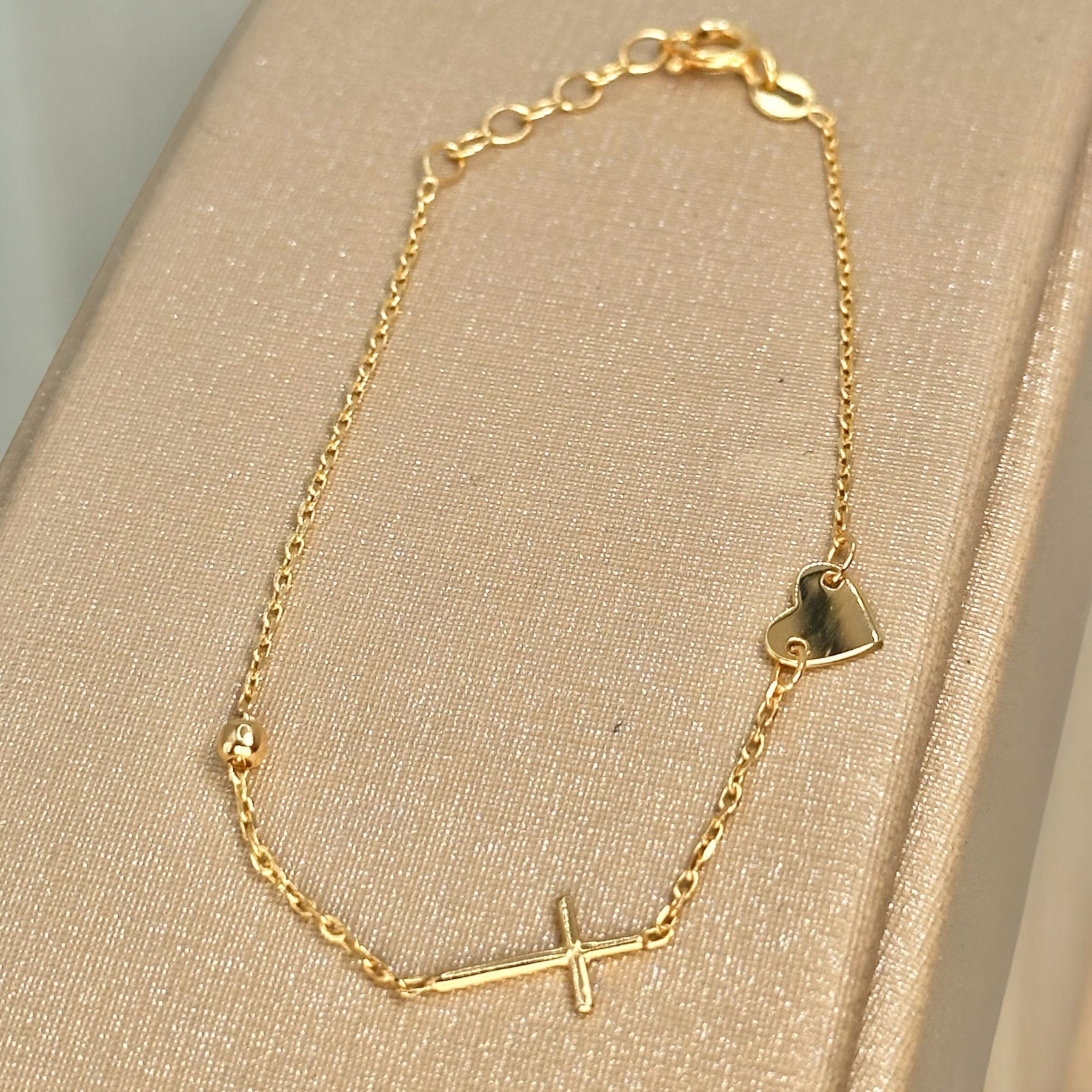 HEART AND CROSS BRACELET