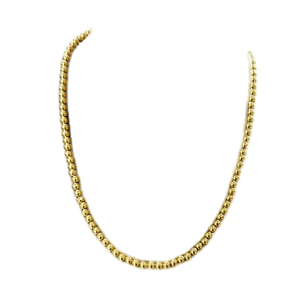 14K Gold Beaded Necklace