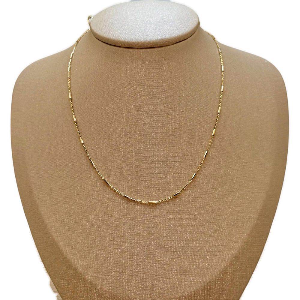 Gold Bead Chain Necklace