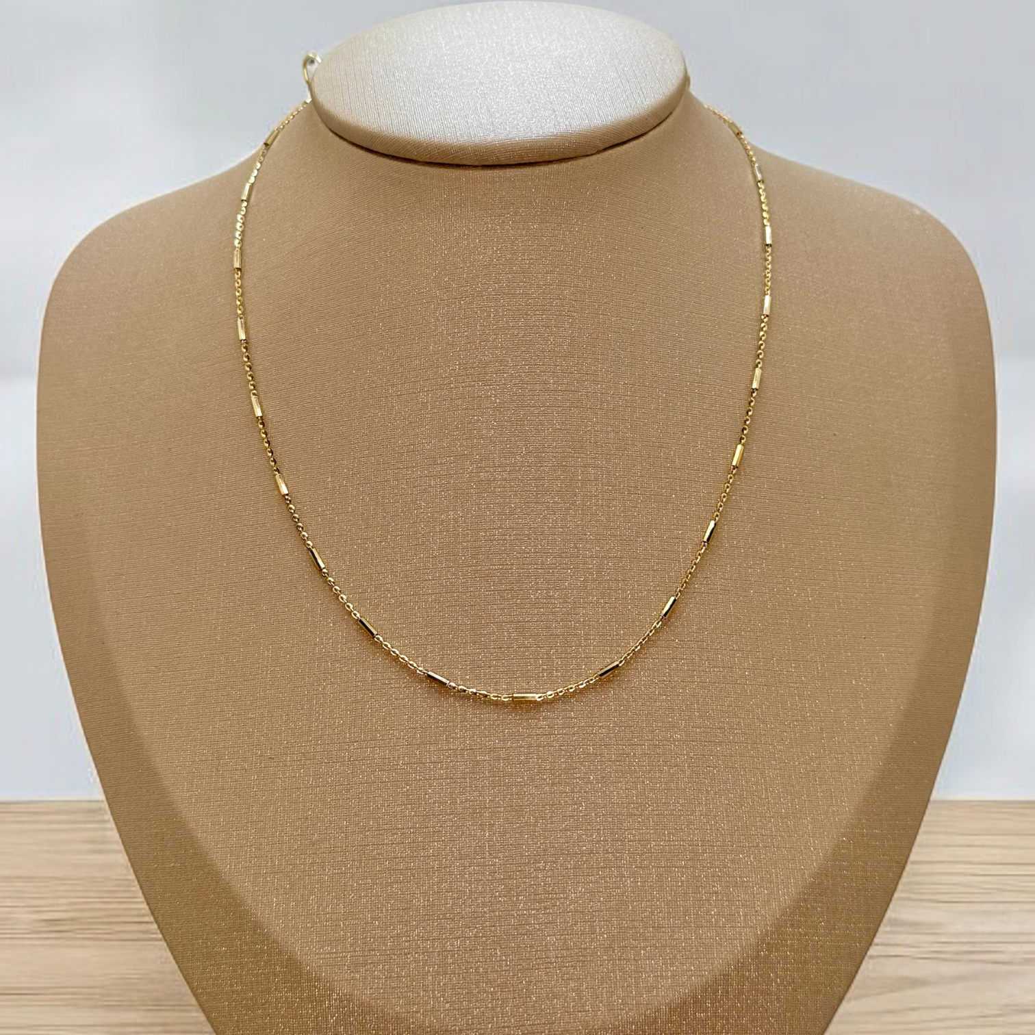 Gold Bead Chain Necklace