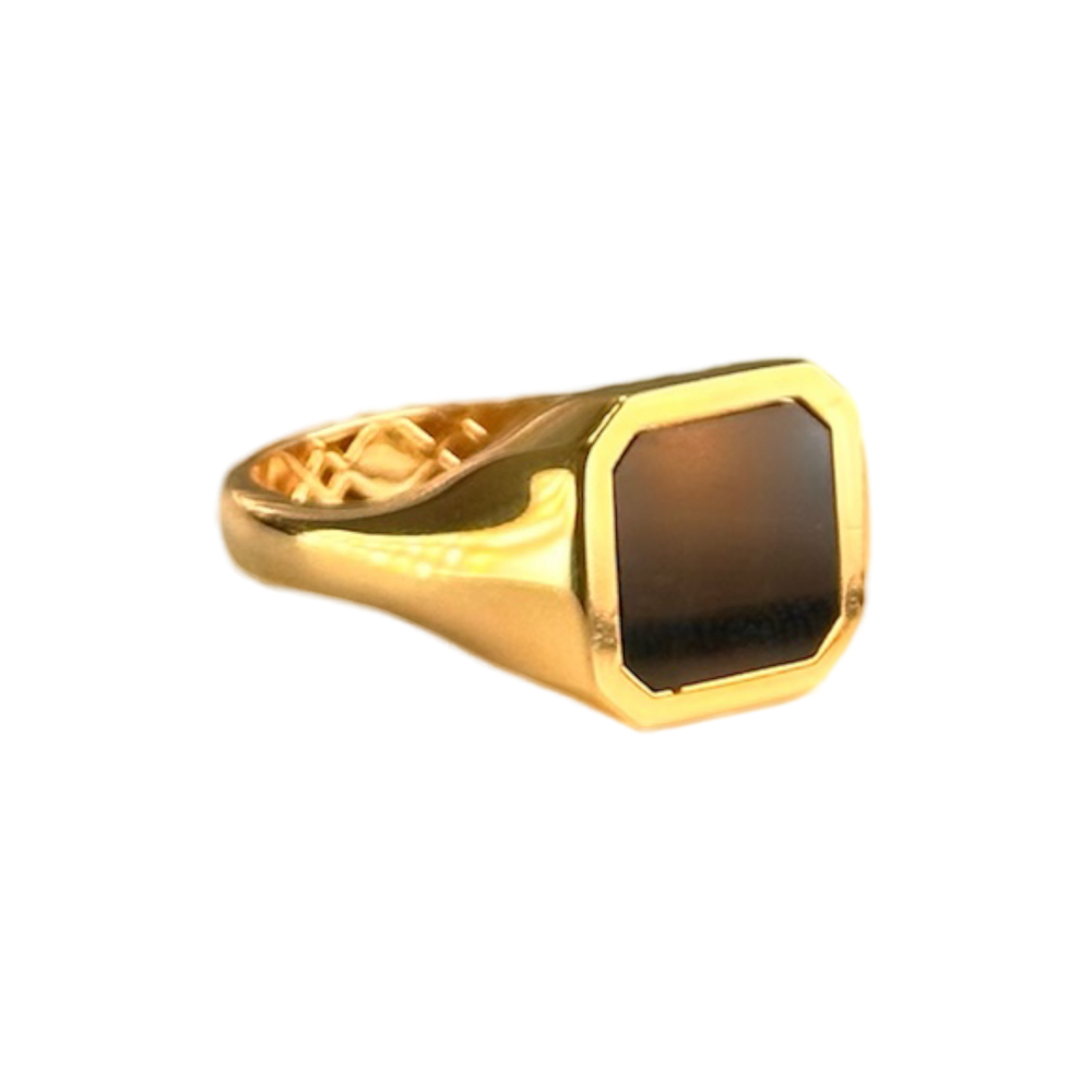 ANILLO CUADRADO NEGRO