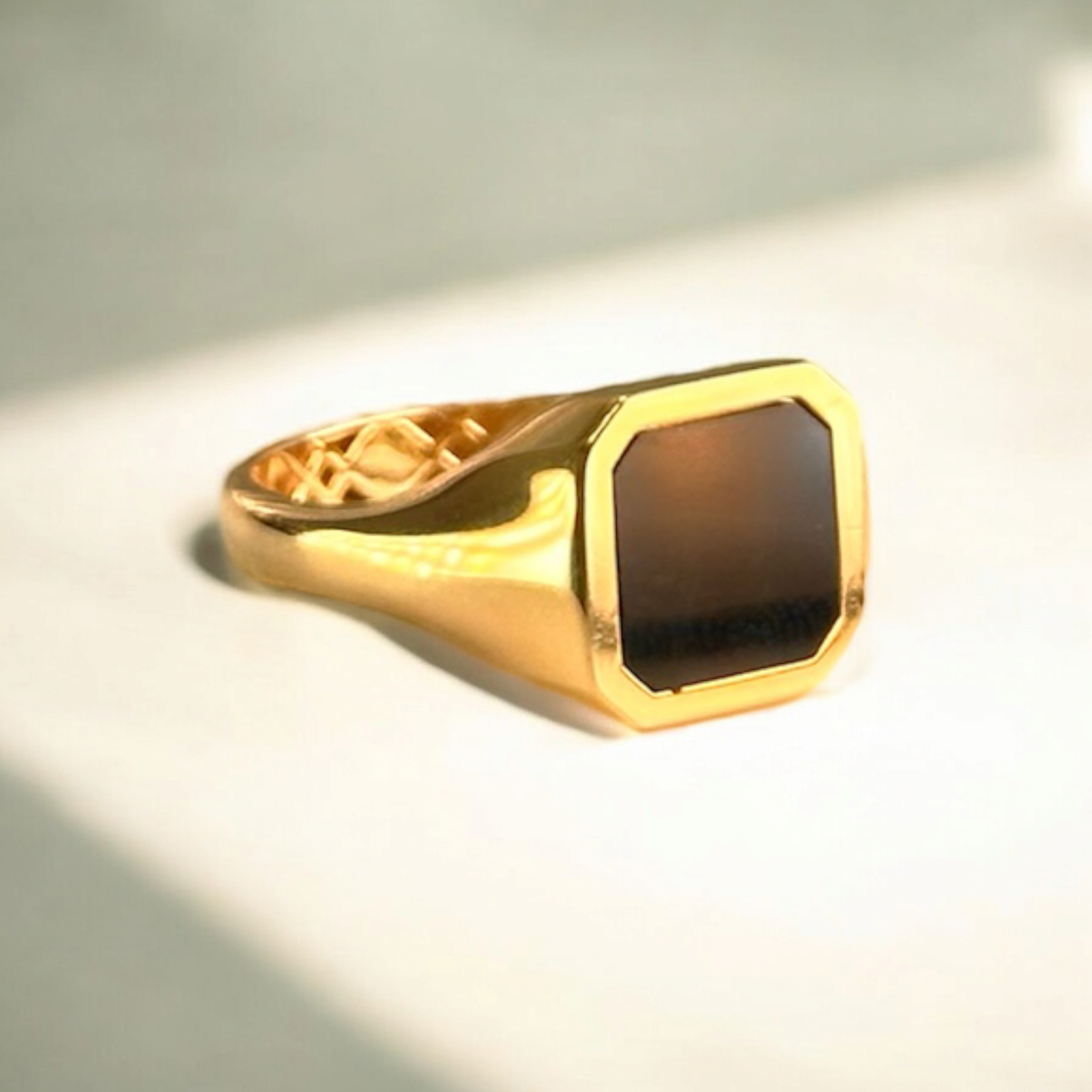 ANILLO CUADRADO NEGRO