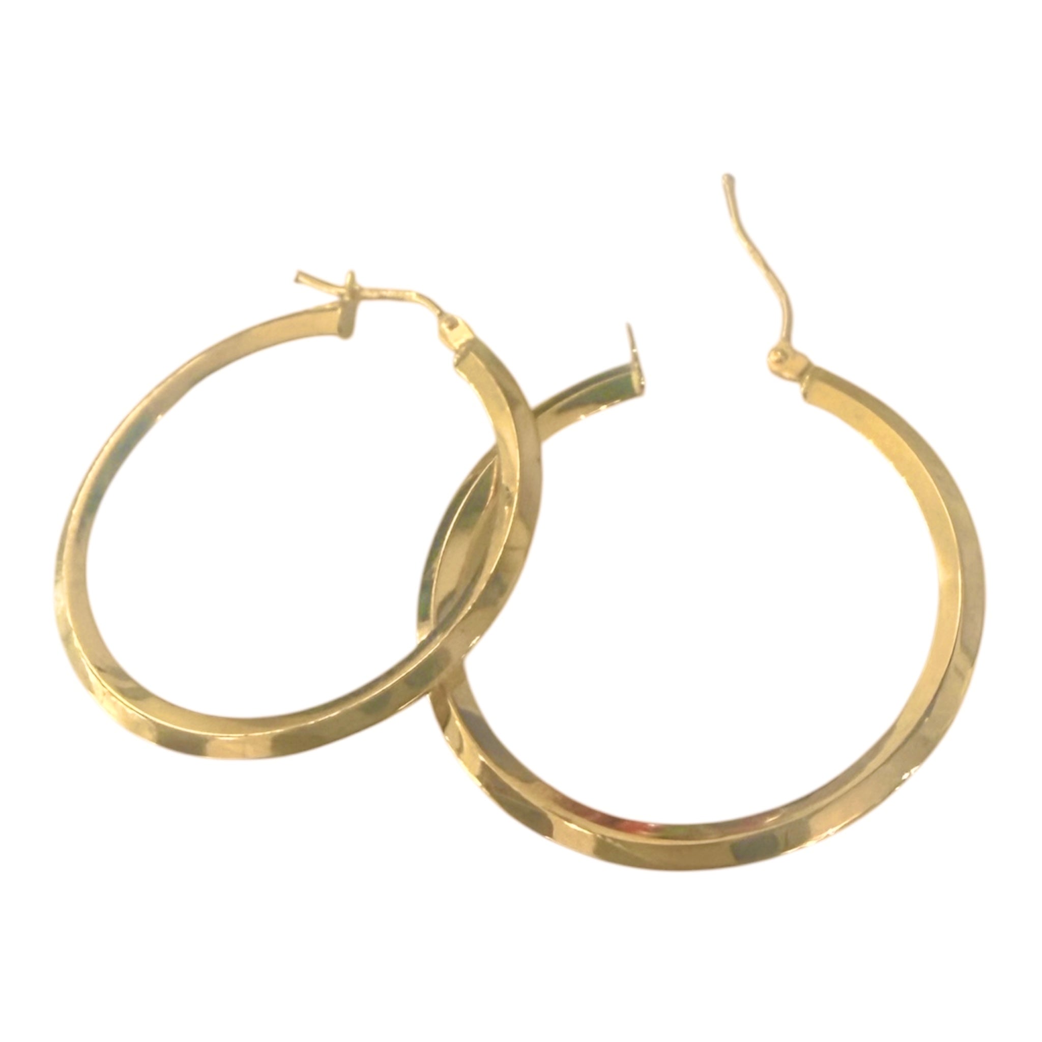 18k Gold Hoops