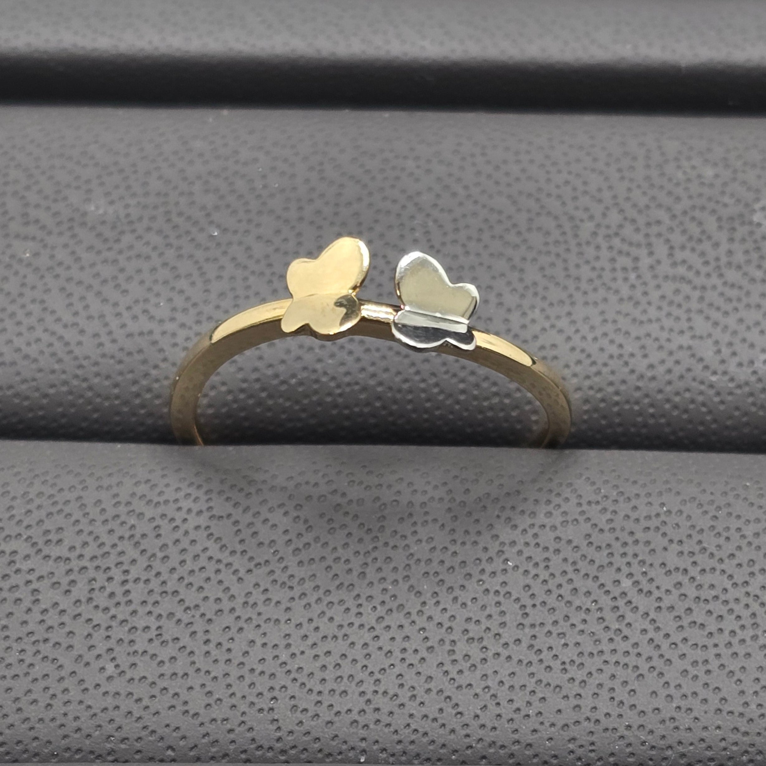 Two-Tone Butterfly Ring