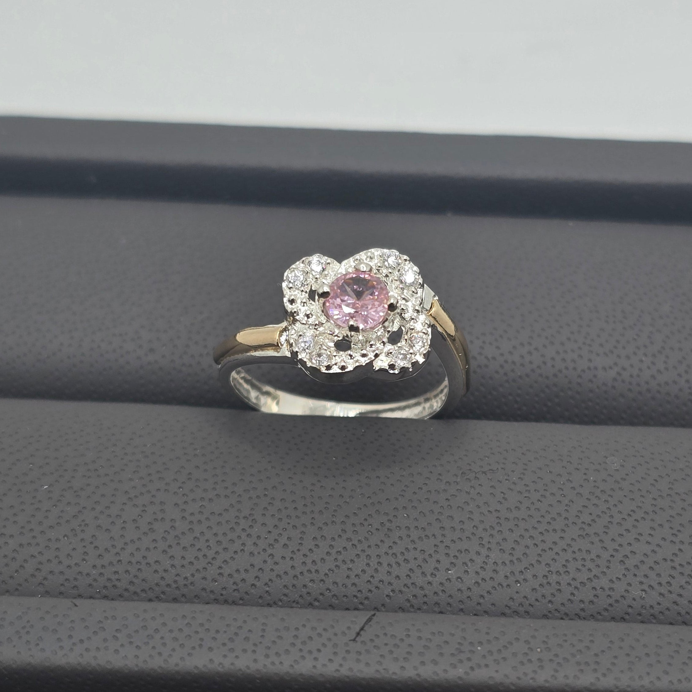Pink floral ring