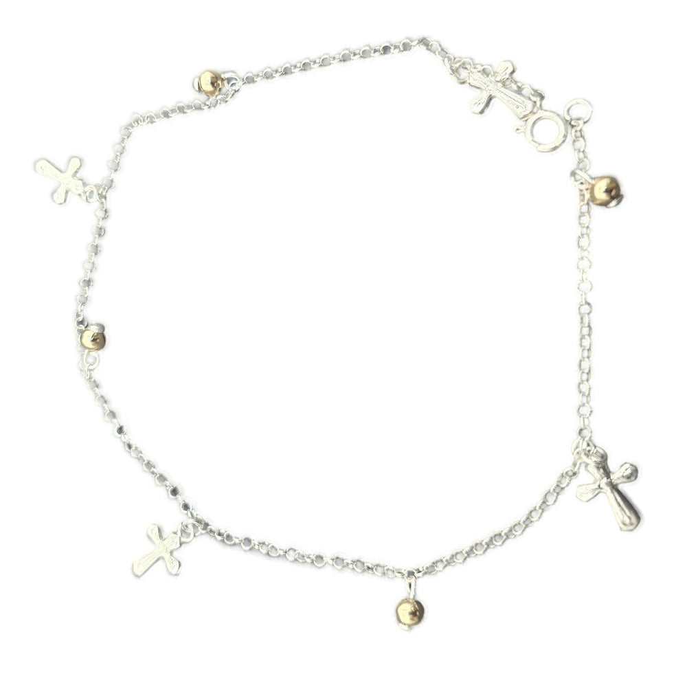 Silver Cross Bracelet