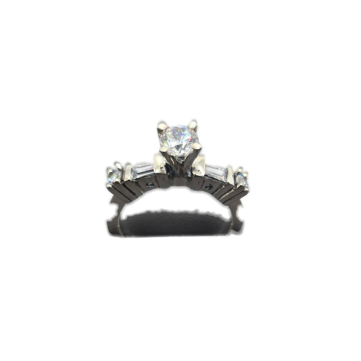Anillo de plata brillante