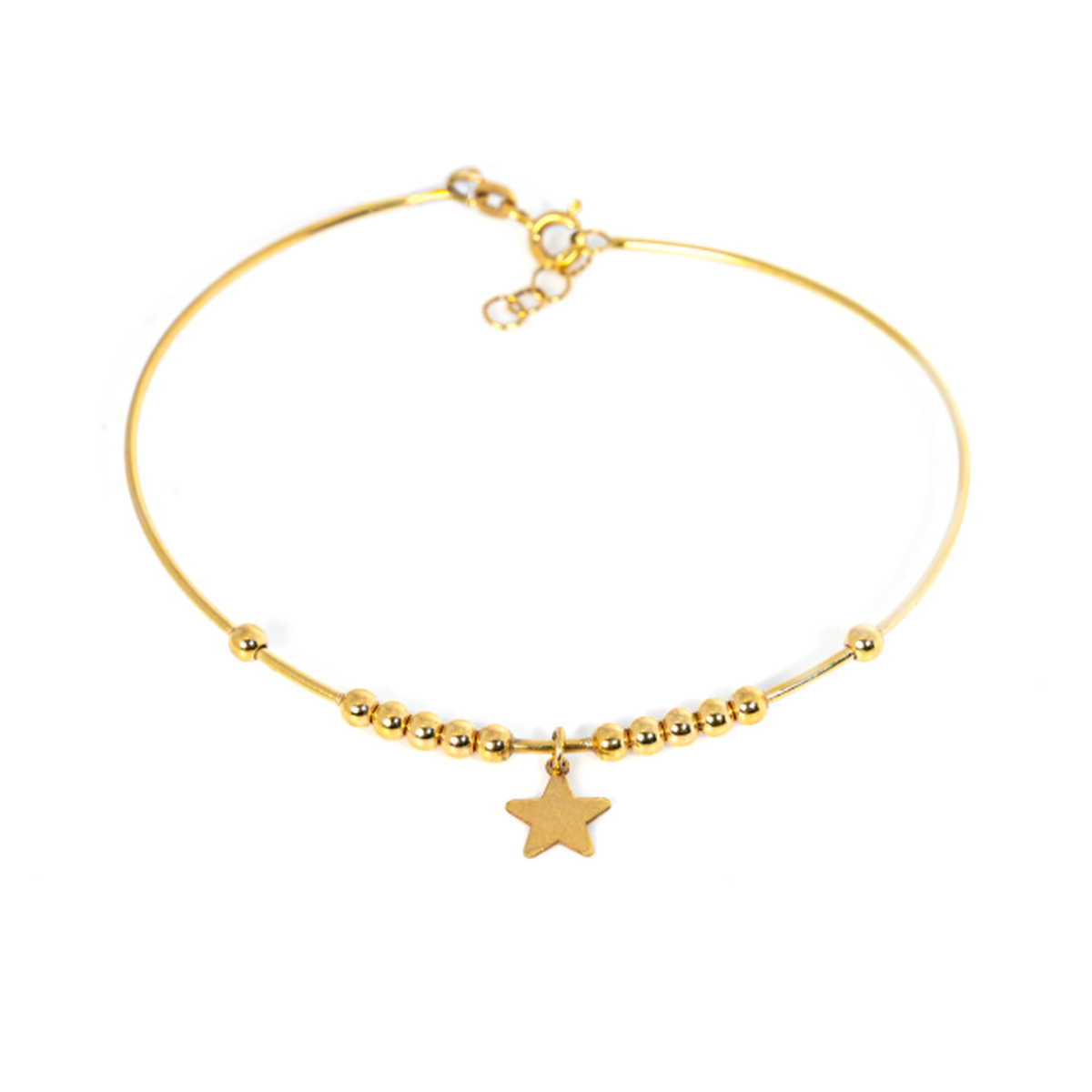 Pulsera delicada de estrella en oro de 14K
