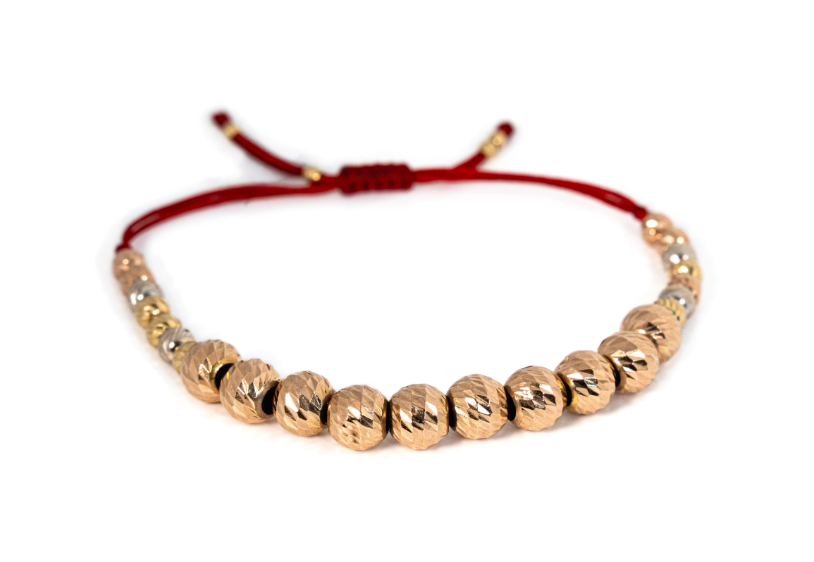 Tri-Gold Mirage Spheres Bracelet