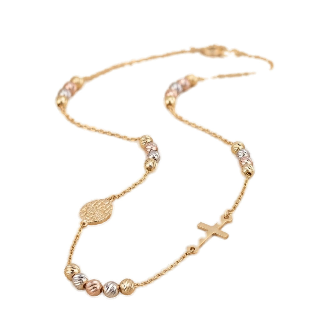 Three-Tone 14K Bangle