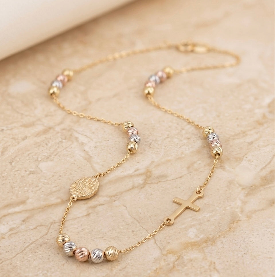Brazalete 3 oros 14K