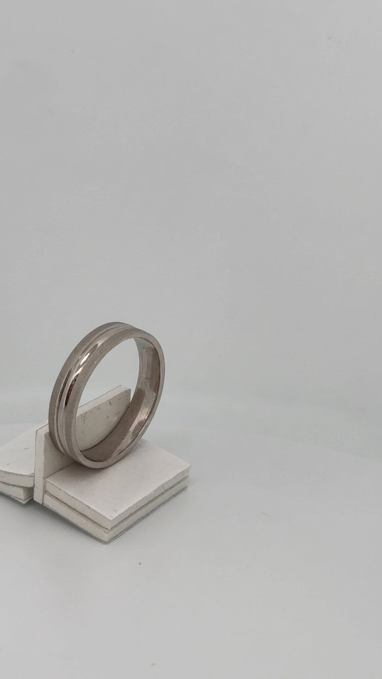 Anillo de oro blanco 14k talla 9