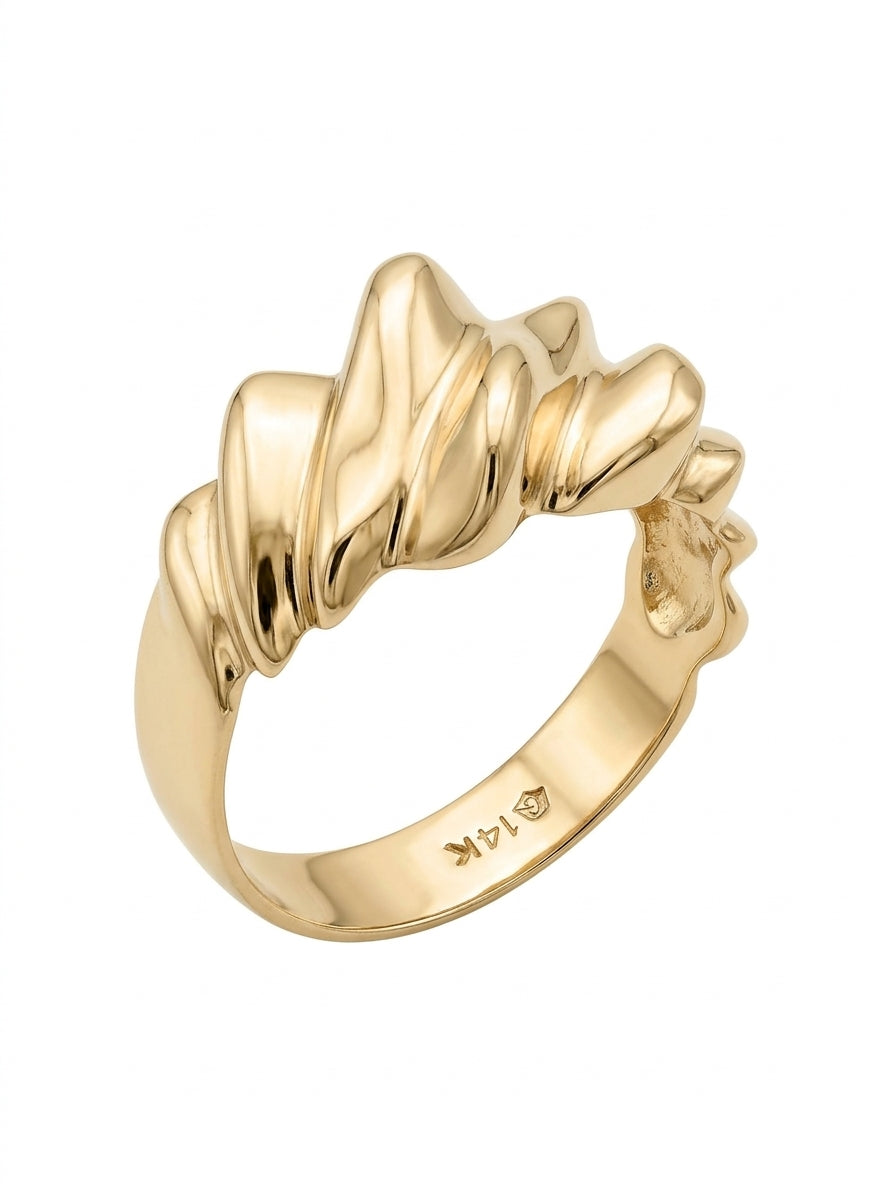 Anillo de abanico 14k