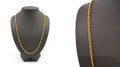 Cadena tejido rope 24" 18k