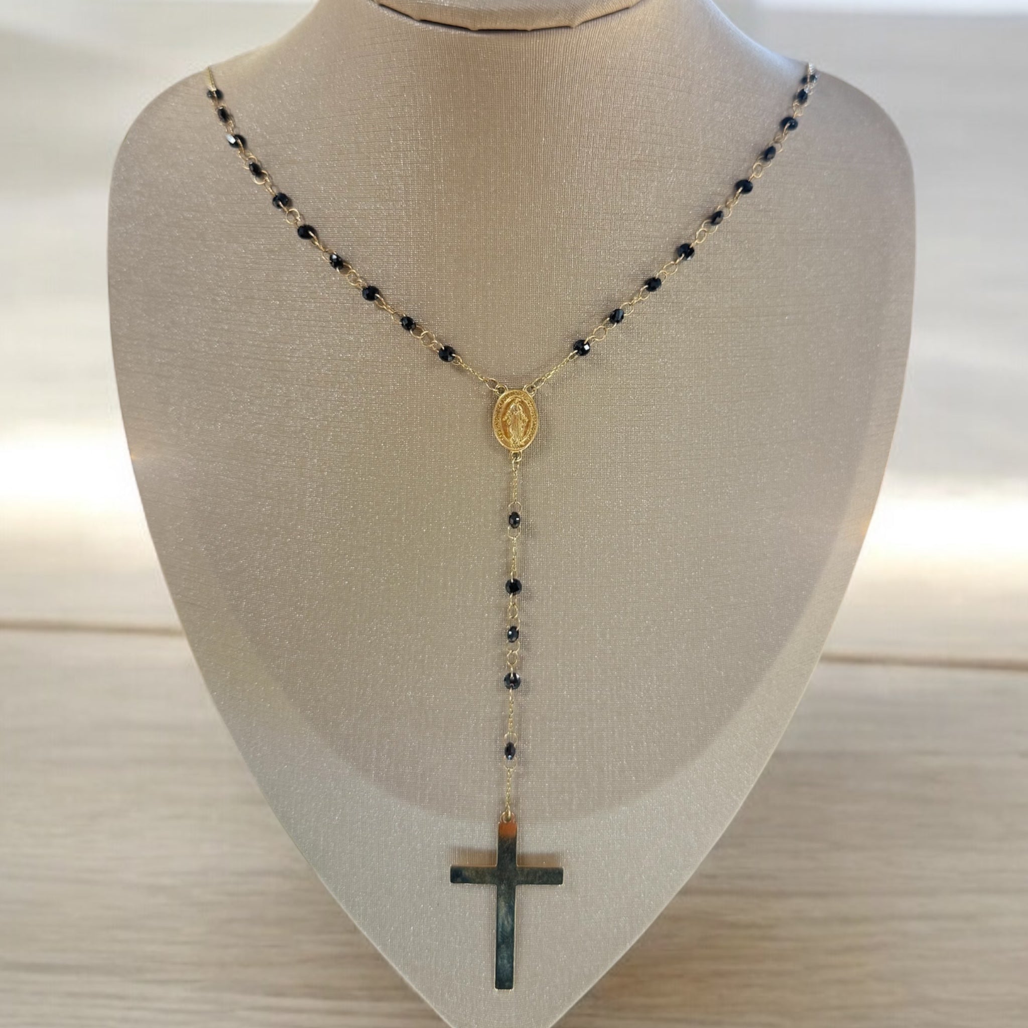 Gold and Black Rosary