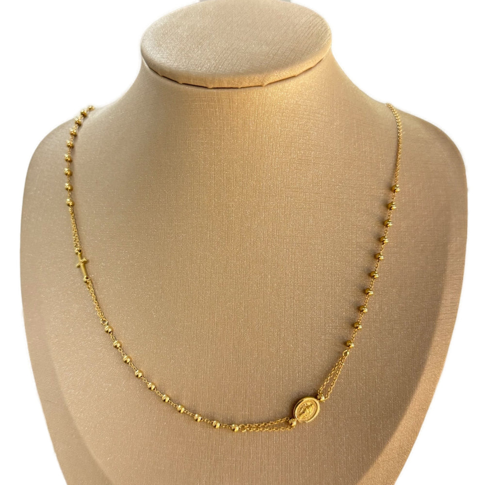 Gold Rosary Necklace