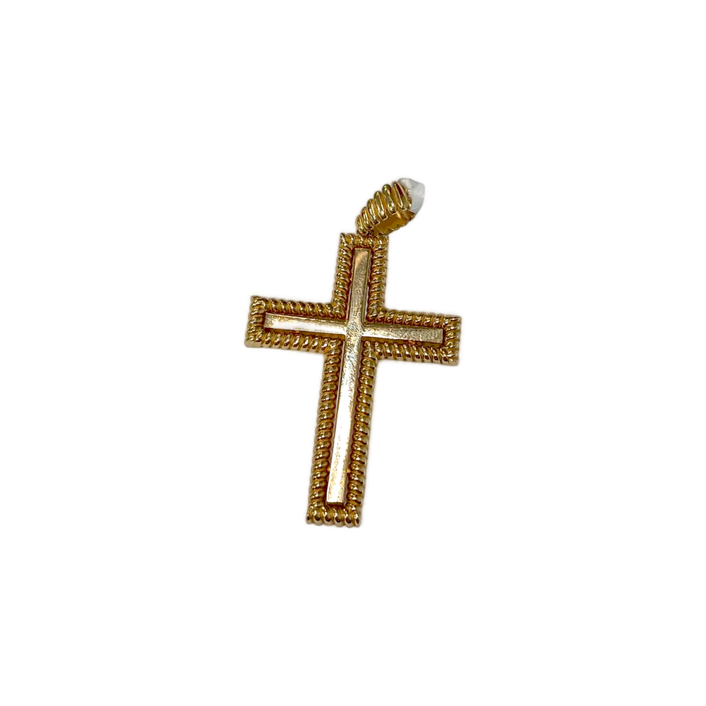 Diamond Cut Cross Pendant