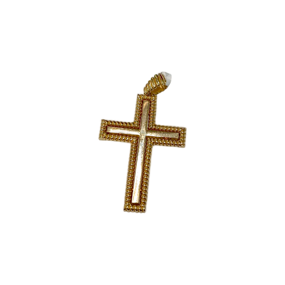 Colgante de cruz con corte de diamante