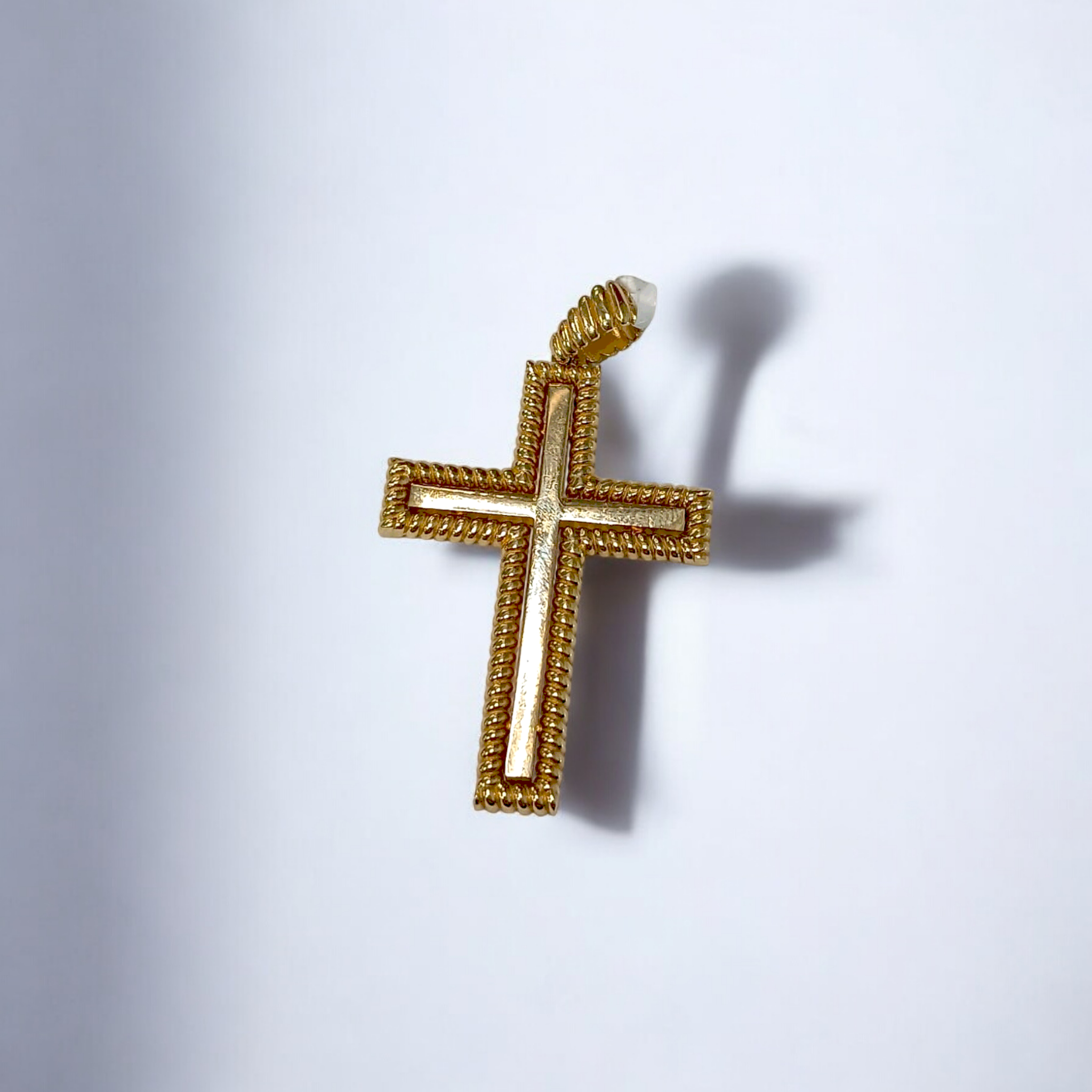 Diamond Cut Cross Pendant