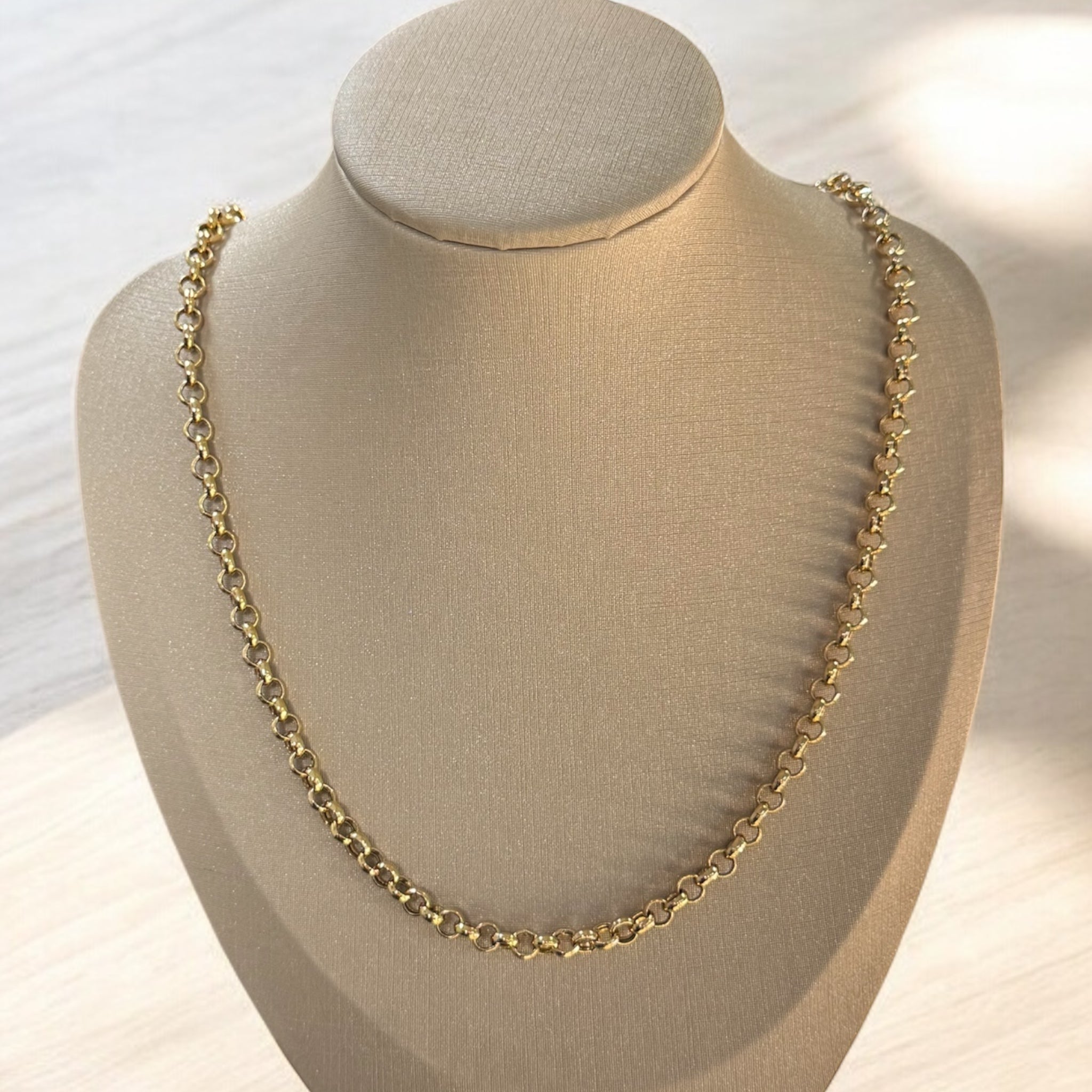 Gold Cable Chain Necklace