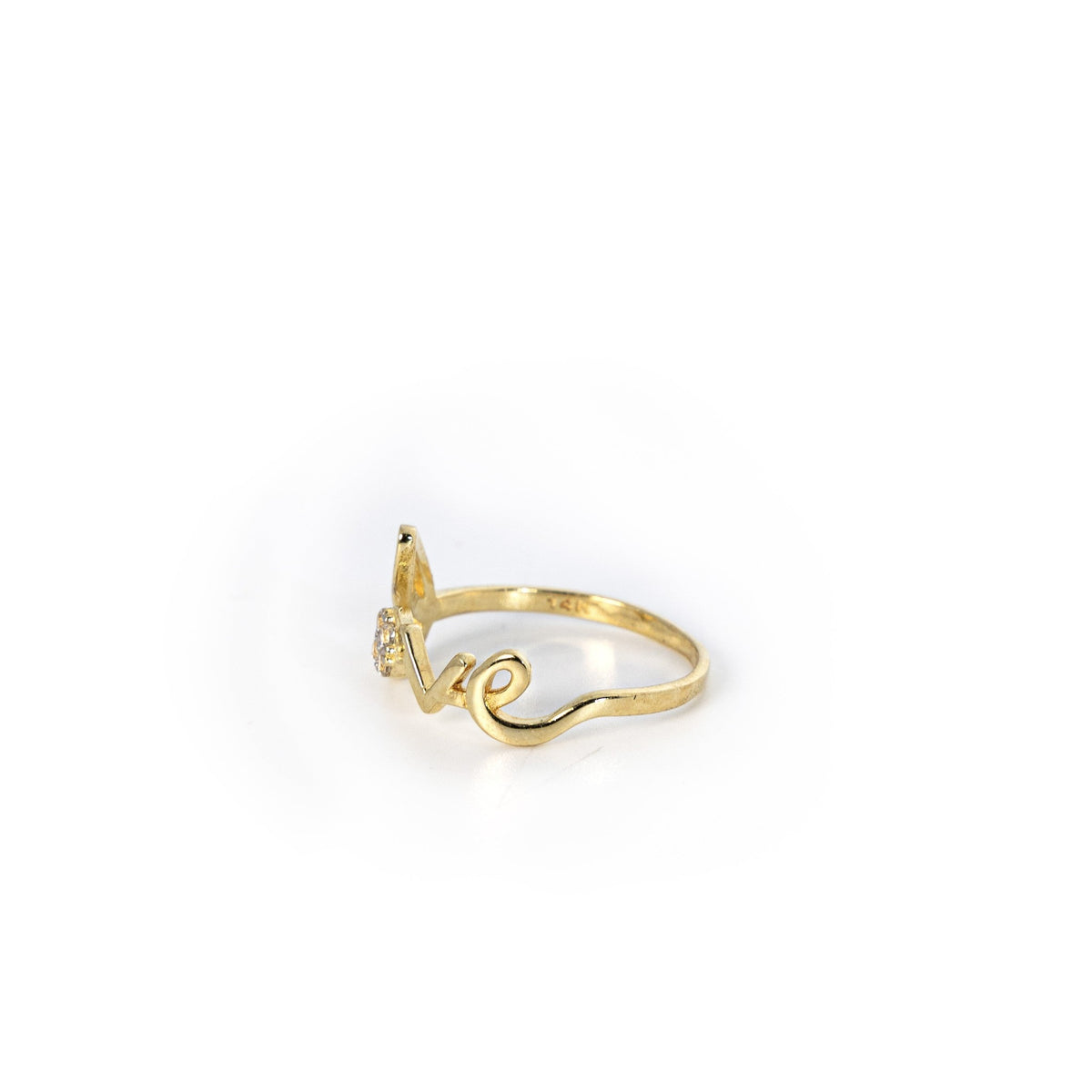 Anillo con escritura de amor