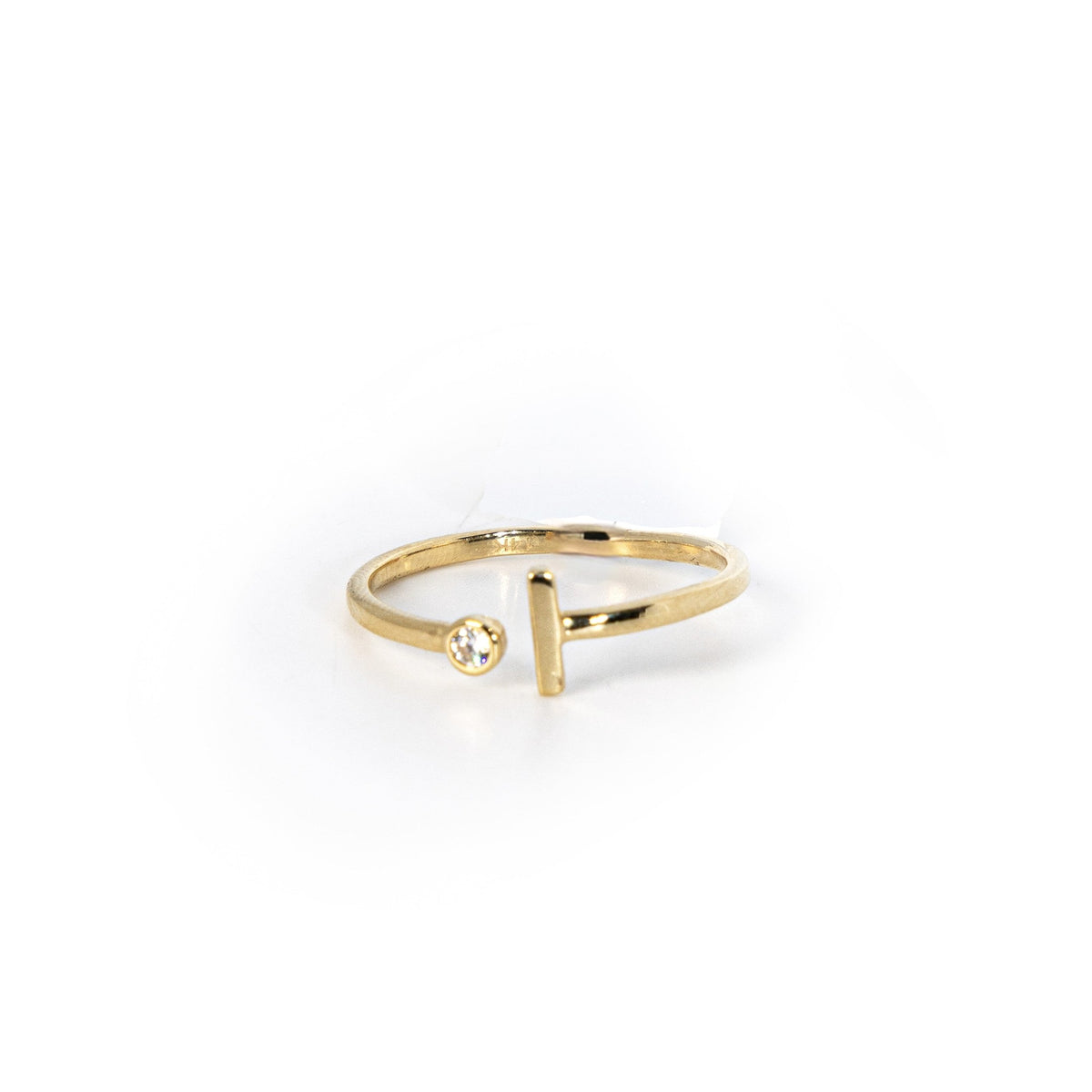 Anillo con inicial de letra