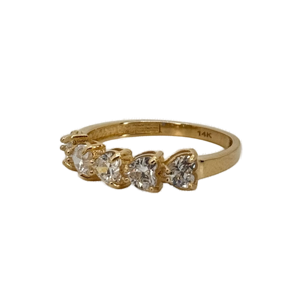 heart shaped stone ring